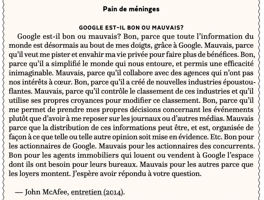 Google est-il bon ou mauvais?