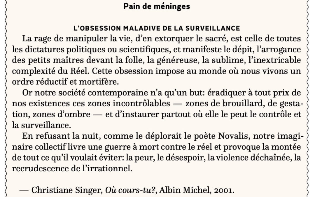 L’obsession maladive de la surveillance