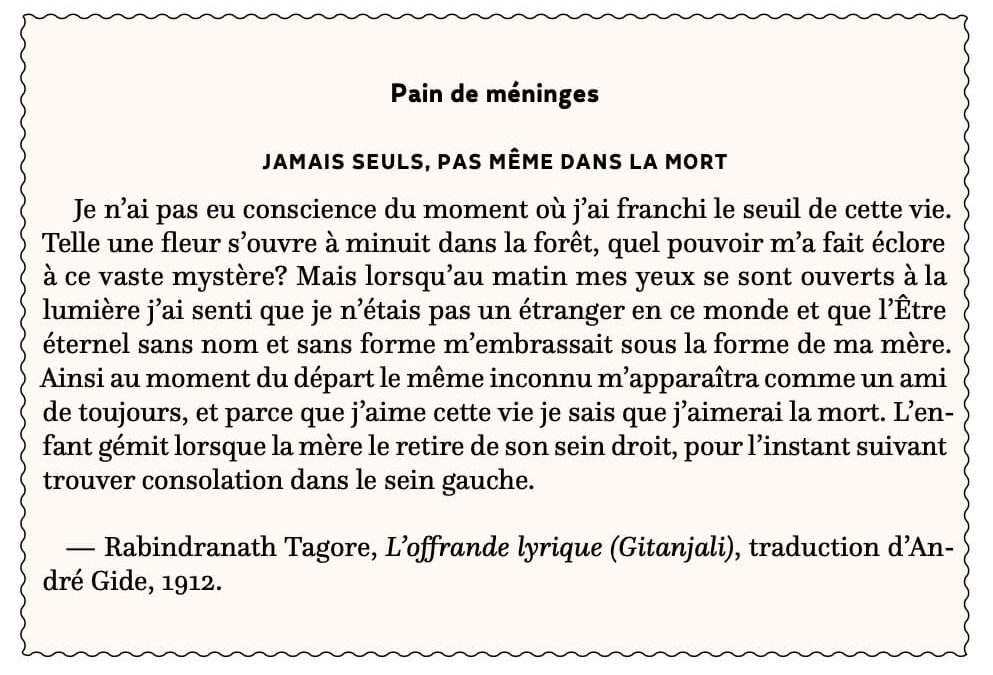 Jamais seuls, pas même dans la mort