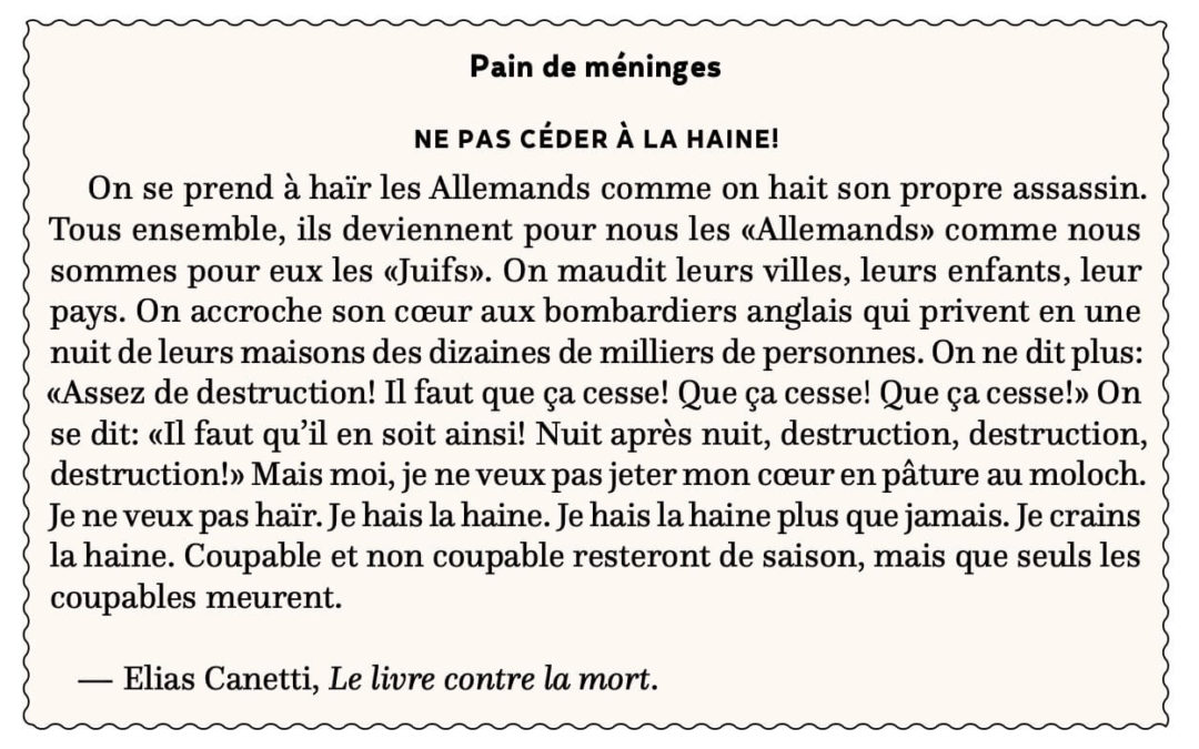 Ne pas céder à la haine!