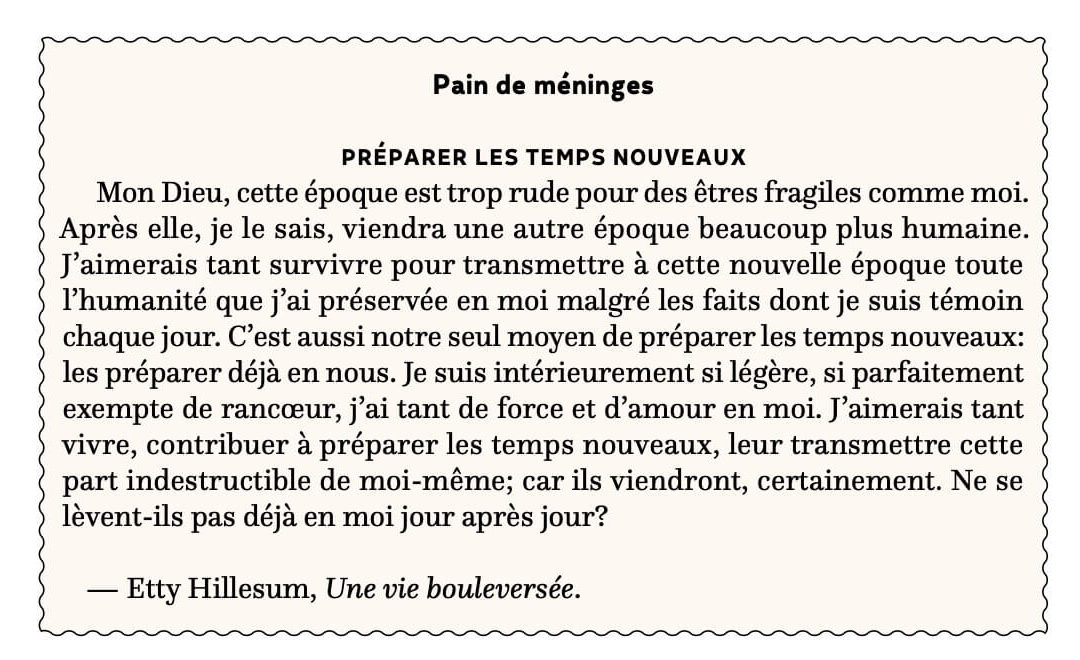 Préparer les temps nouveaux