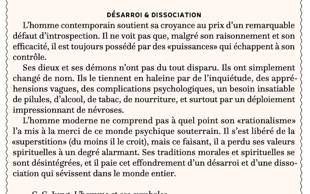 Désarroi & dissociation