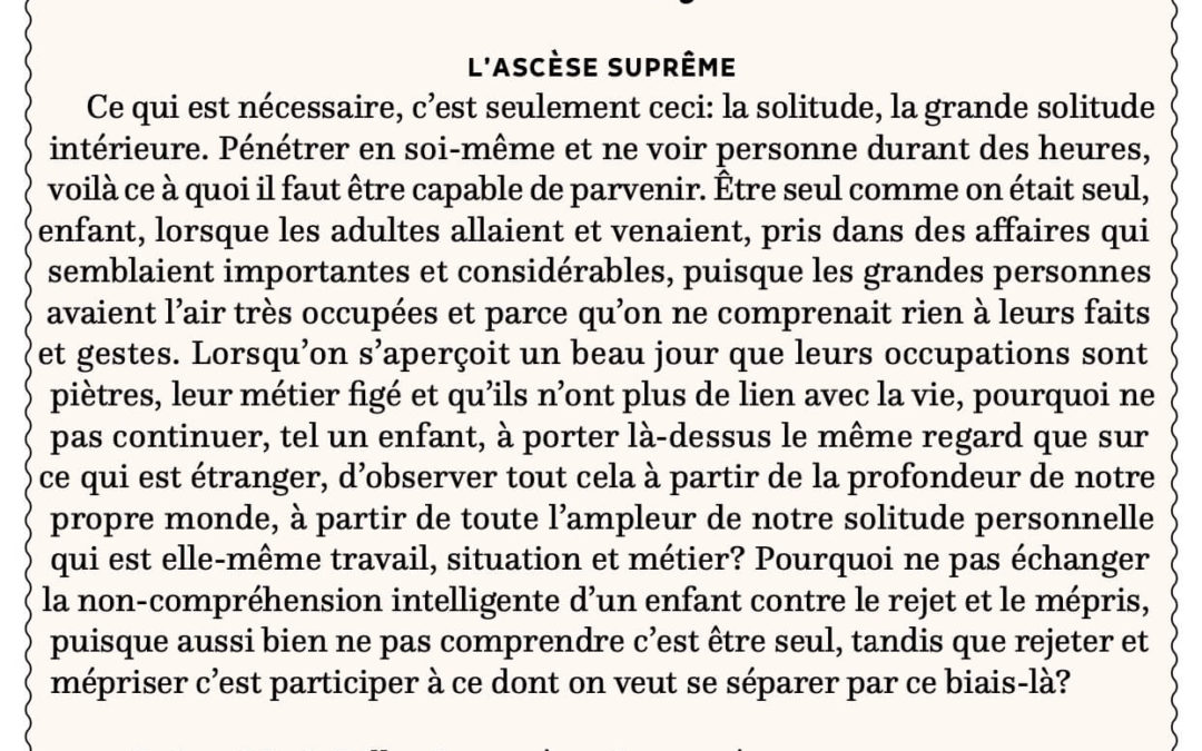 L’ascèse suprême
