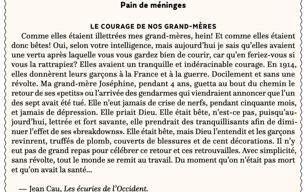 Le courage de nos grand-mères