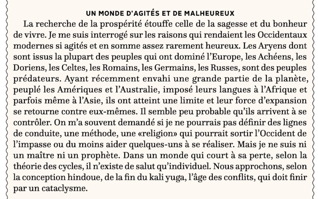 Un monde d’agités et de malheureux