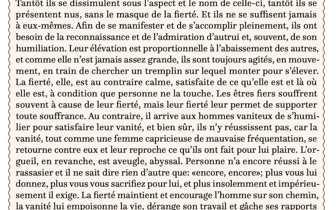 La fierté véritable