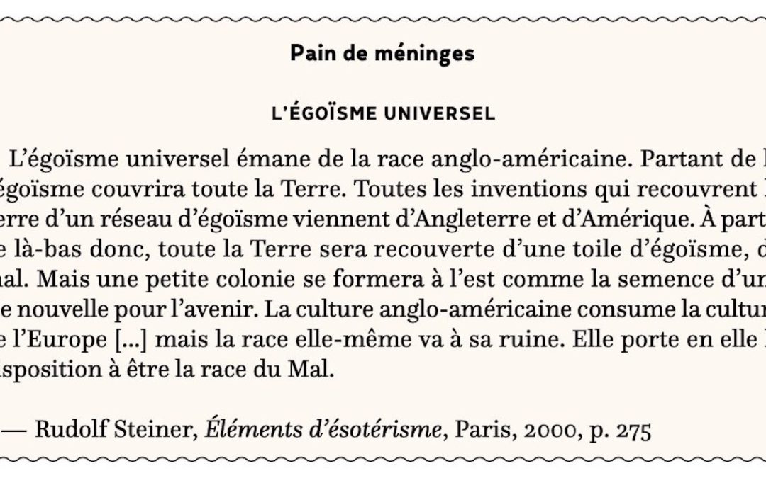 L’égoïsme universel