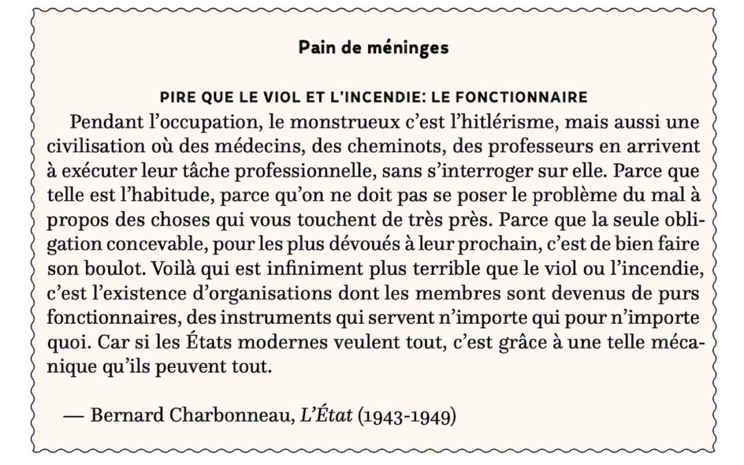 Pire que le viol et l’incendie: le fonctionnaire
