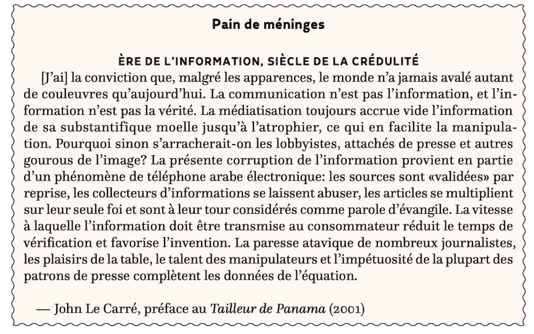 Ère de l’information, siècle de la crédulité