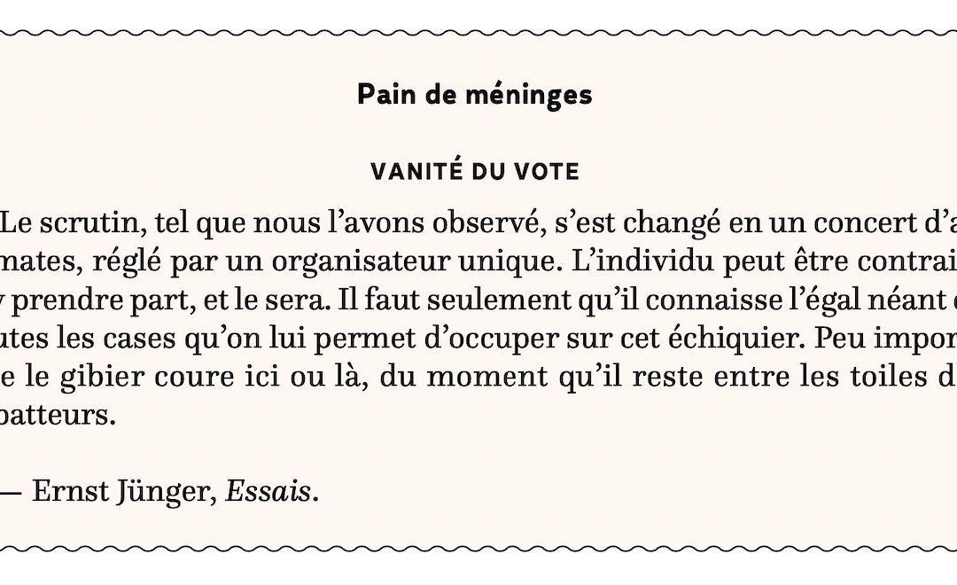 Vanité du vote