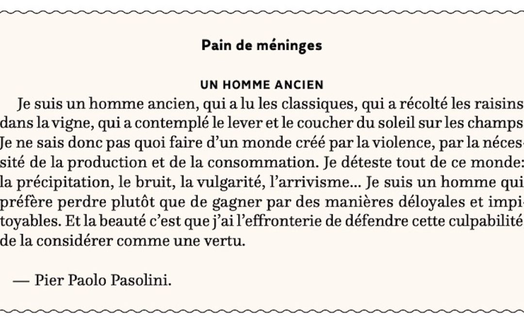 Un homme ancien