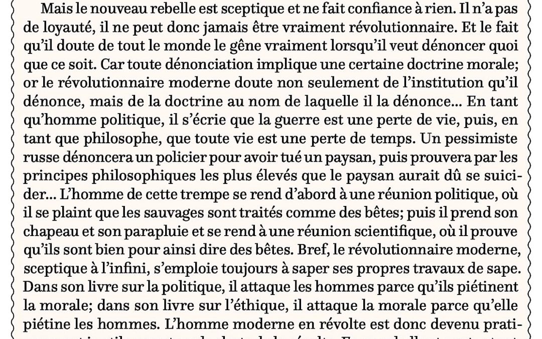 Stérilité du scepticisme