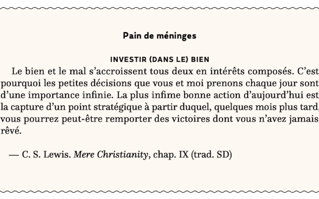 Investir (dans le) bien