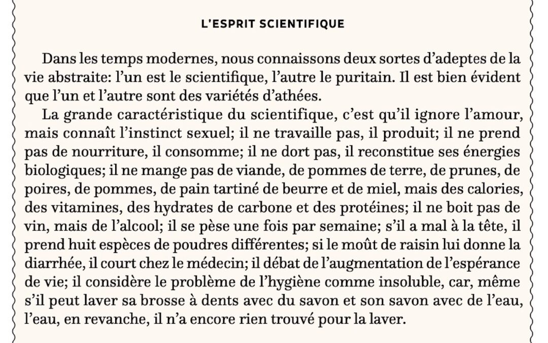 L’esprit scientifique