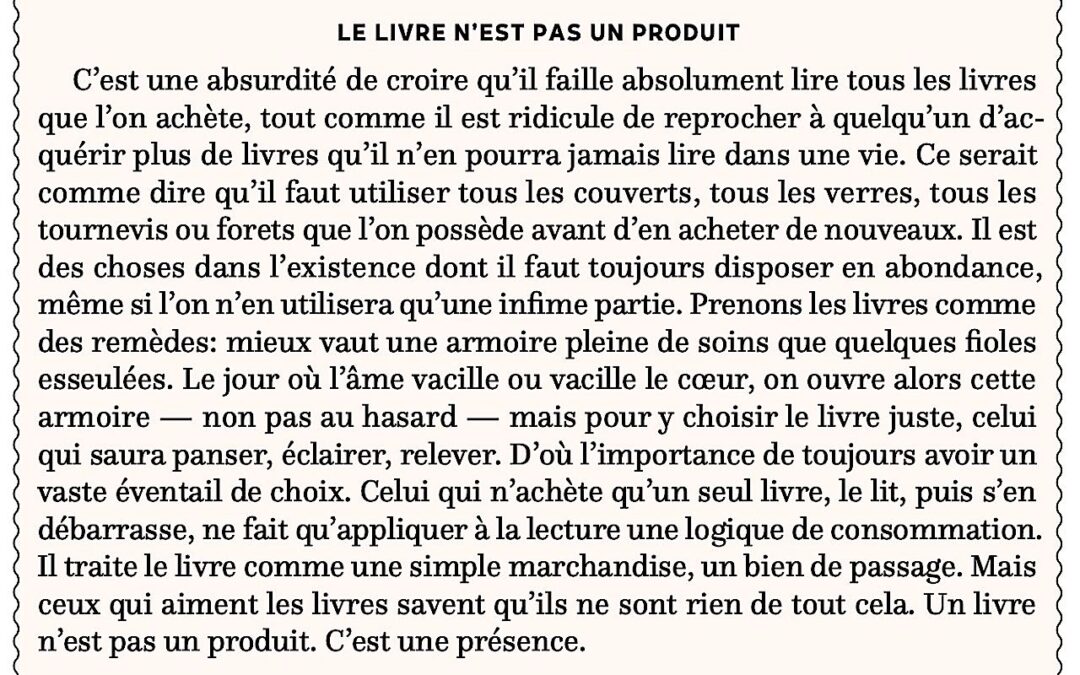 Le livre n’est pas un produit
