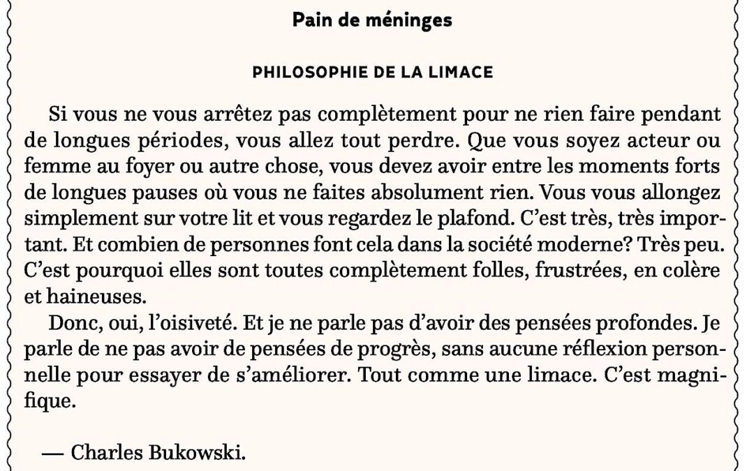 Philosophie de la limace