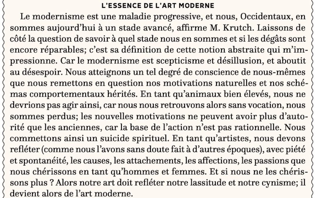 L’essence de l’art moderne