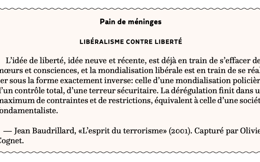Libéralisme contre liberté