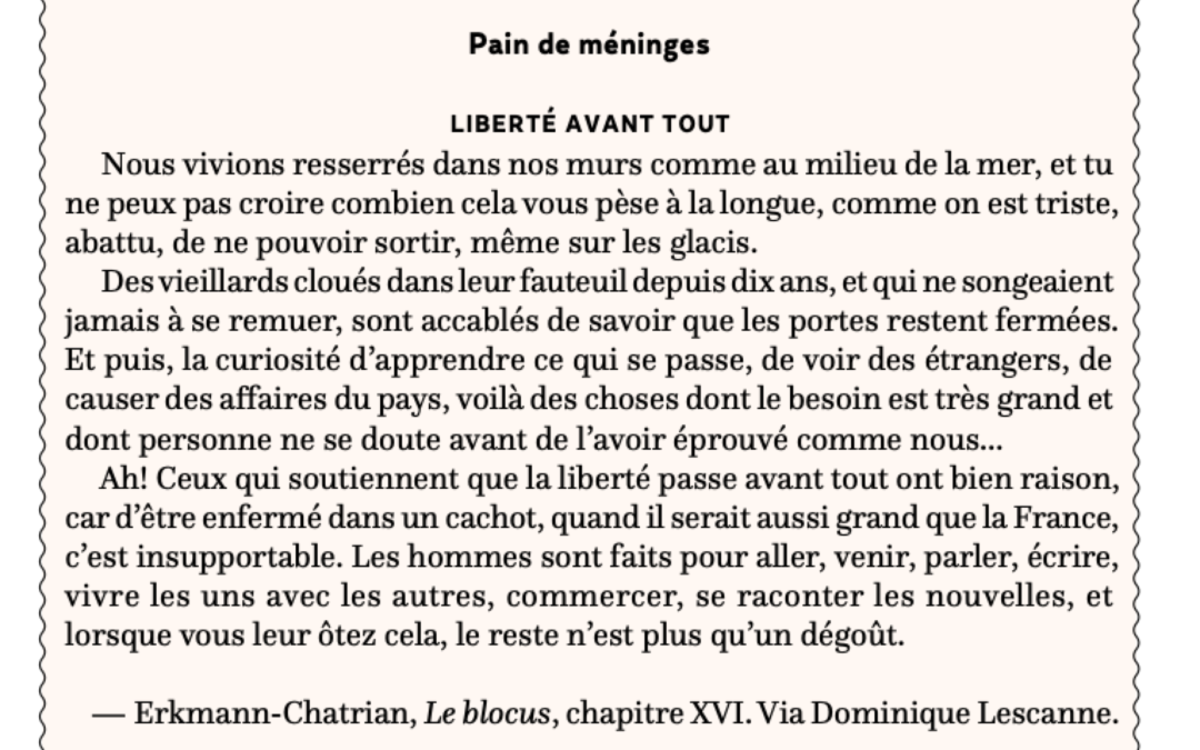 Liberté avant tout
