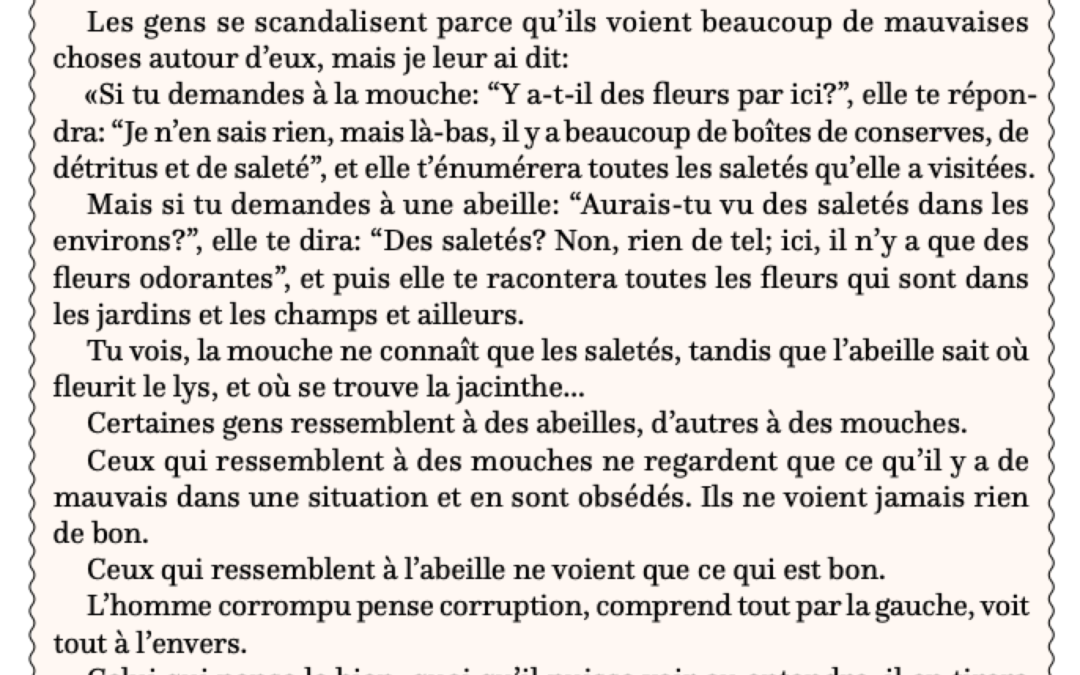 Les hommes-mouches et les hommes-abeilles