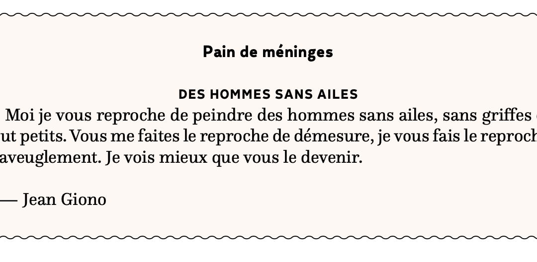 Des hommes sans ailes