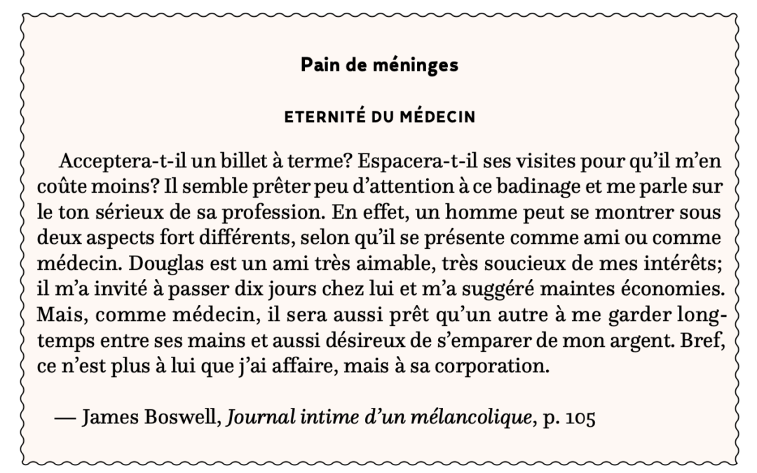 Eternité du médecin