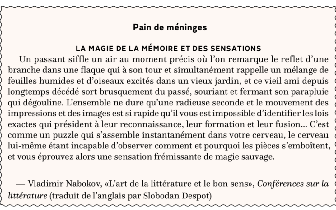 La magie de la mémoire et des sensations