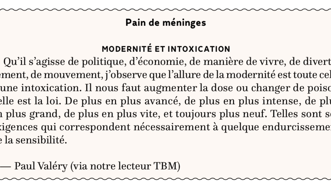 L&rsquo;intoxication, allure de la modernité