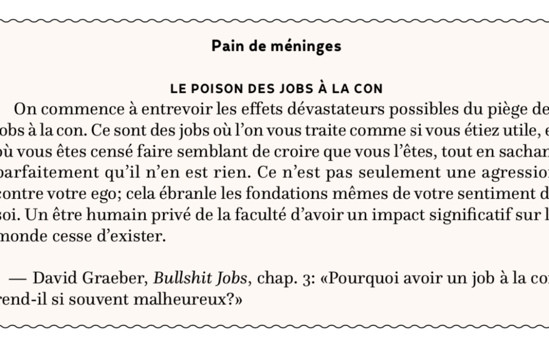 Le poison des jobs à la con