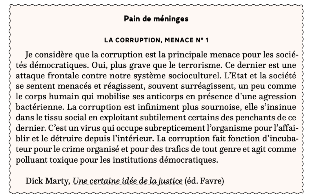 La corruption, menace n° 1