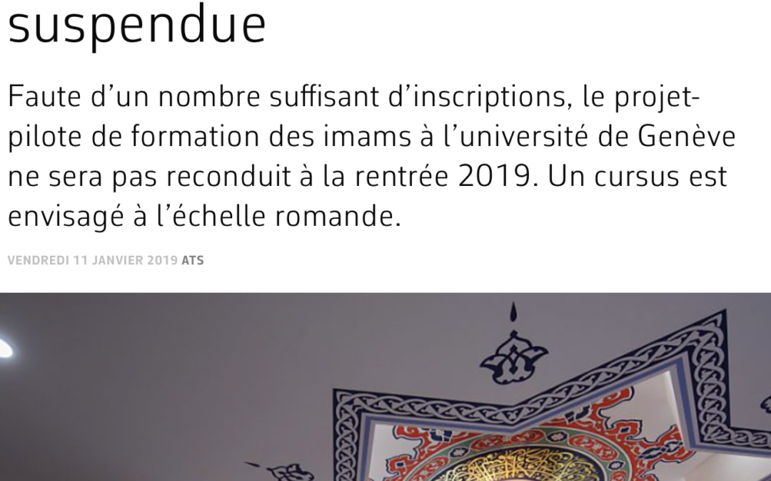 SUISSE | Genève «suspend» sa formation d’imams