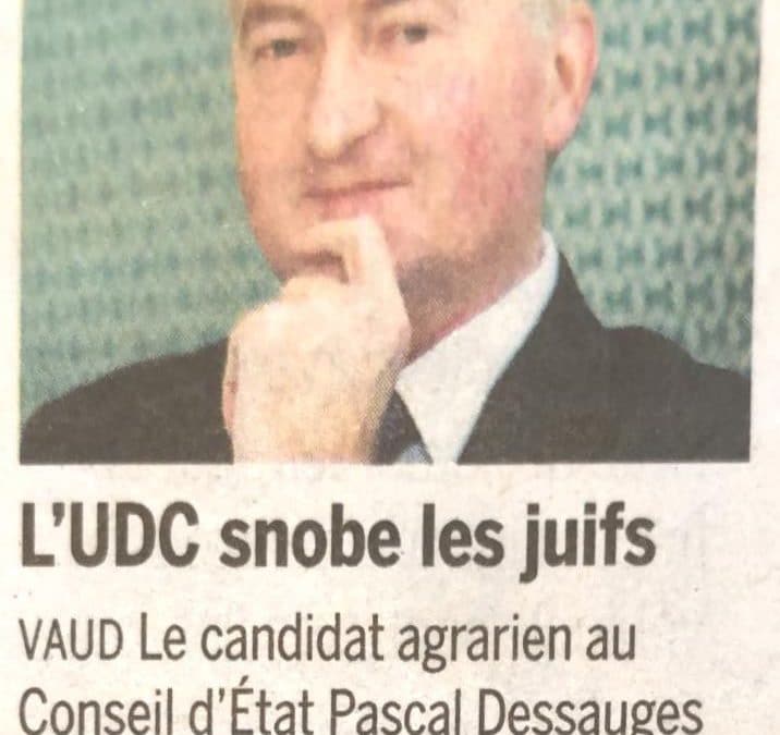 SUISSE | Agenda chargé = antisémitisme?