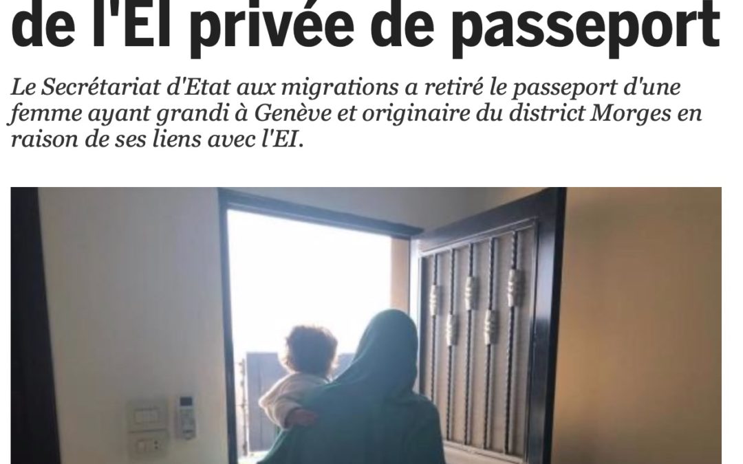 SUISSE • La veuve djihad dénaturalisée