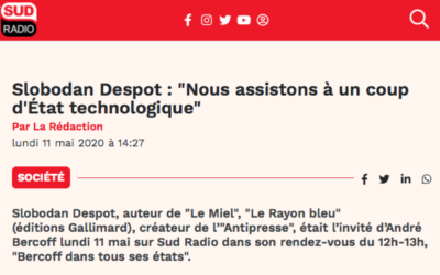 INTERVIEW • Slobodan Despot parle du putsch technologique