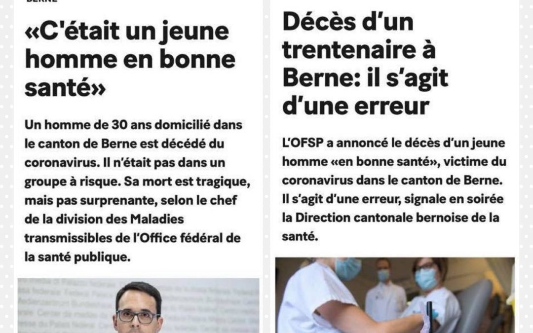 COVID_19 • Le trentenaire décédé était une fake news