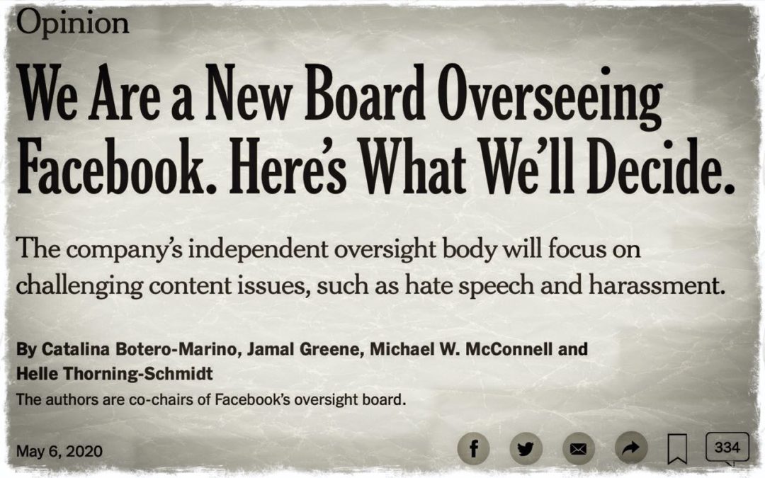 FACEBOOK • Un conseil de surveillance chimiquement pur à 90%