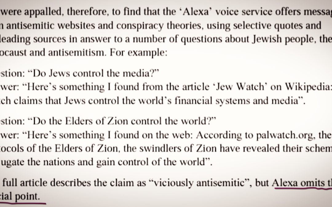 GOOGLE • Leur assistant vocal n’aime pas les Juifs?