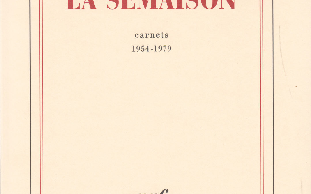 LISEZ-MOI CA! • «La Semaison» de Philippe Jaccottet